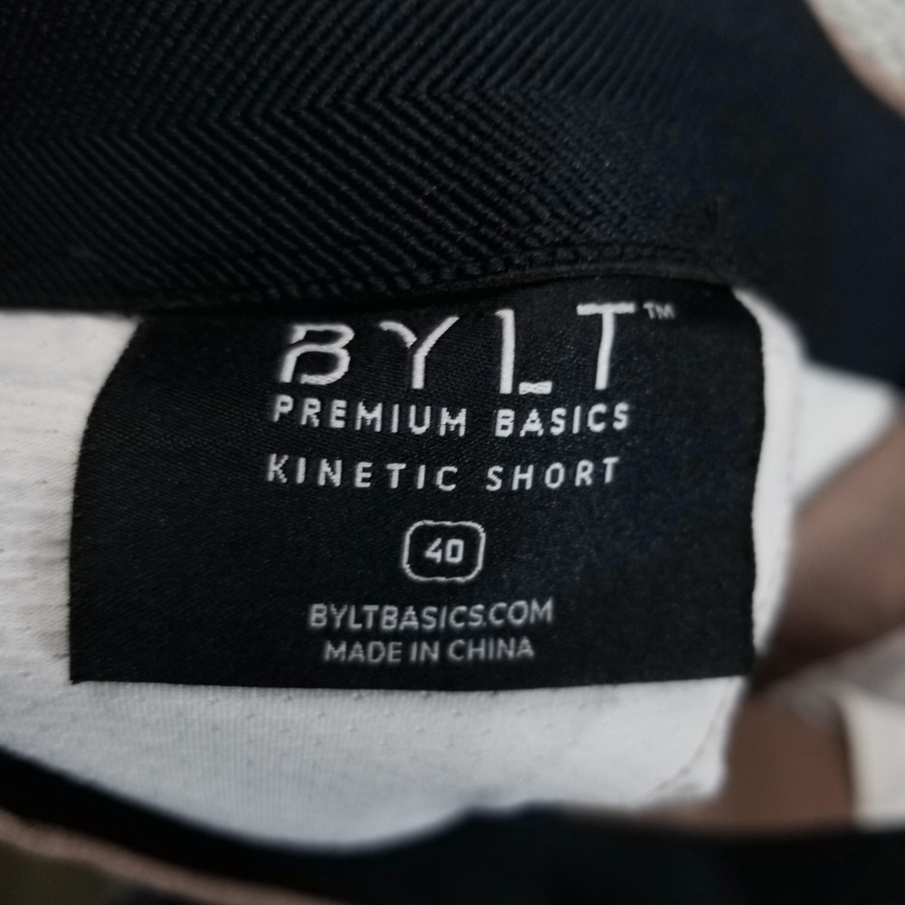 BYLT Premium Basics Shorts Mens‎ 40 Brown Kinetic Chino Stretch 9" Performance - Picture 4 of 12